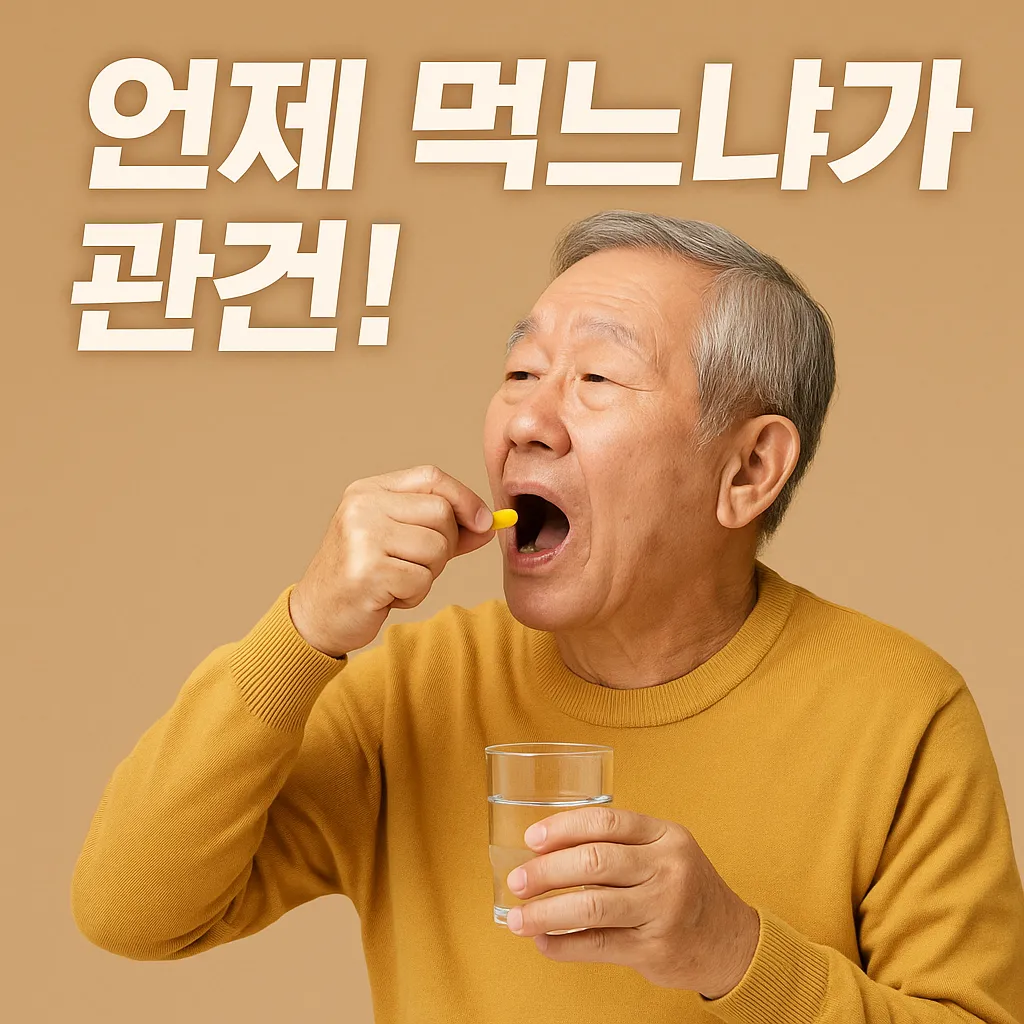 노인 맞춤 영양제, 섭취 타이밍도 중요해요