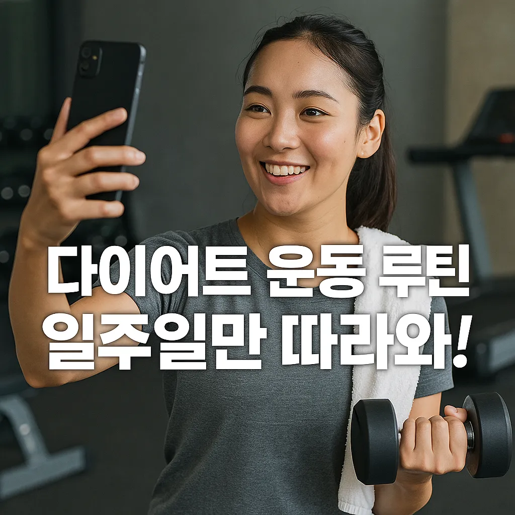 다이어트 운동 루틴, 일주일 프로그램 예시.webp