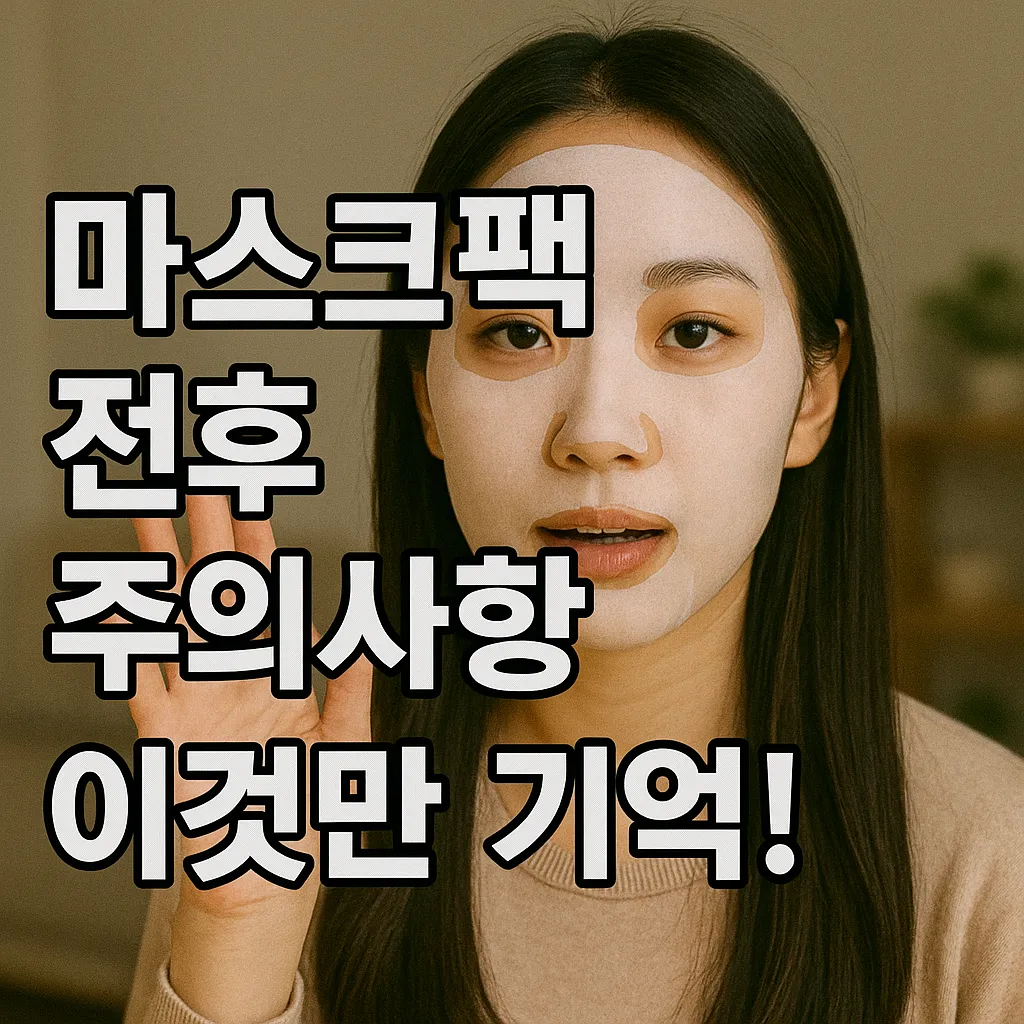 마스크팩, 사용 전 후 주의사항 정리