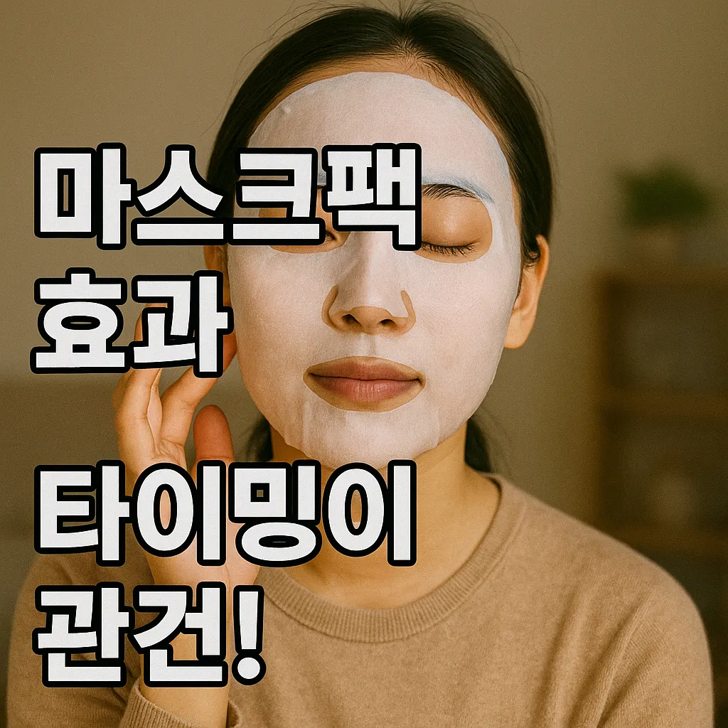 마스크팩 효과, 언제 붙여야 좋을까.webp