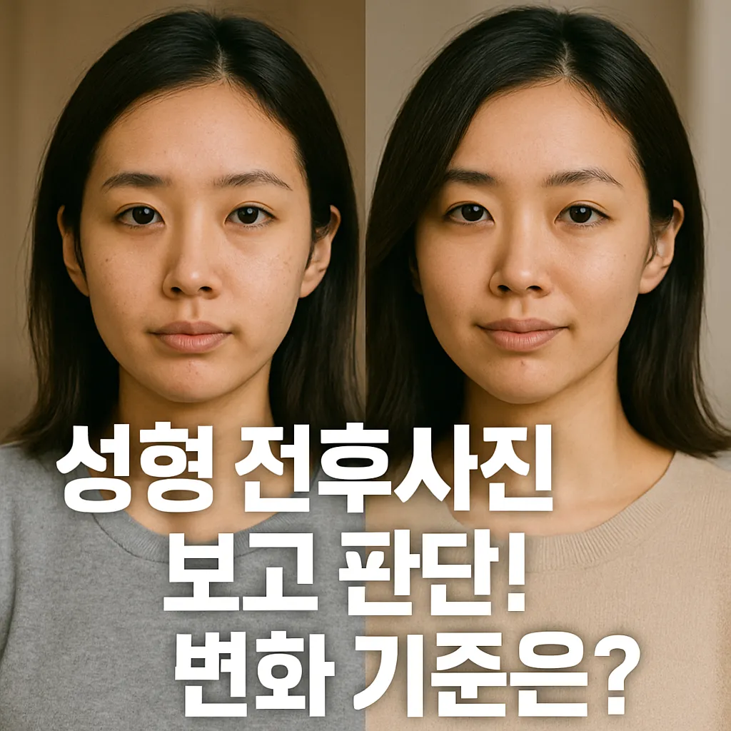 성형 전후사진 보고 판단하자, 변화의 기준.webp
