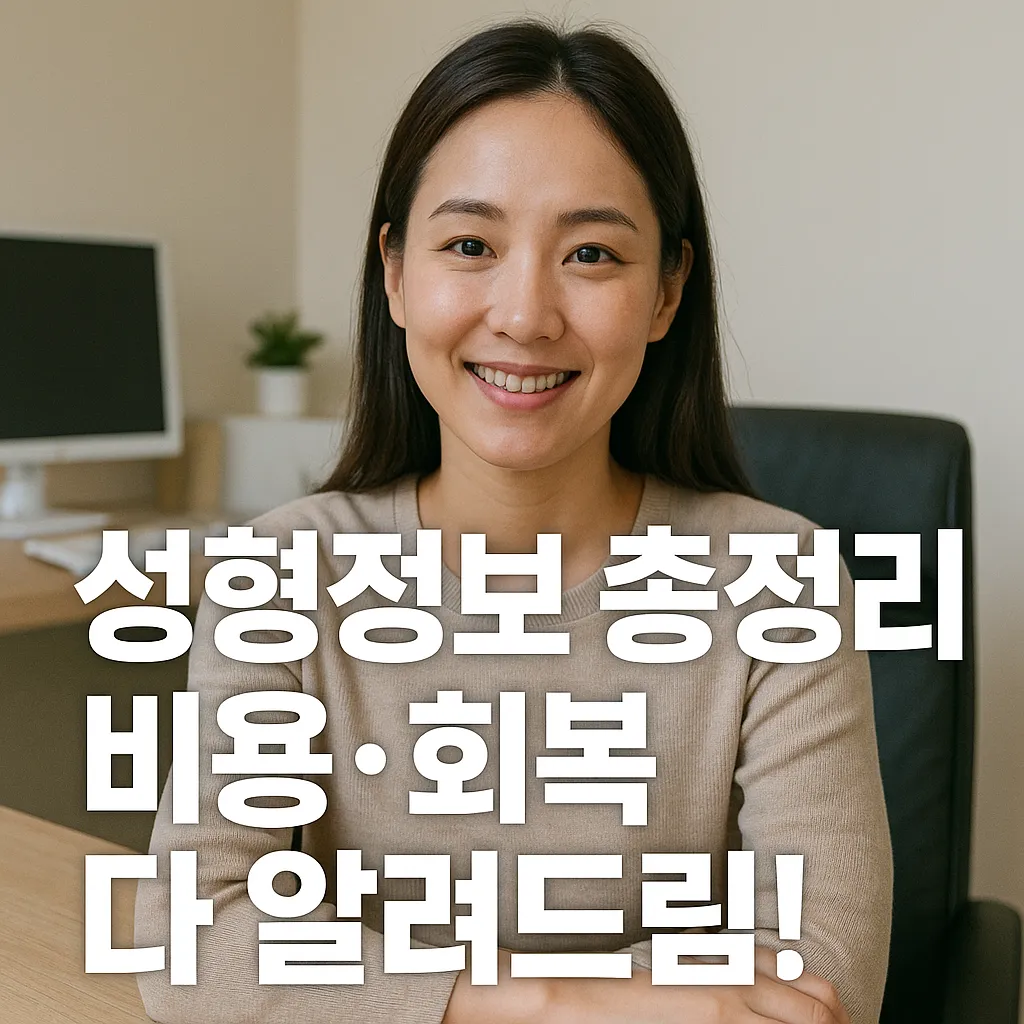 성형정보 총정리, 비용부터 회복까지.webp