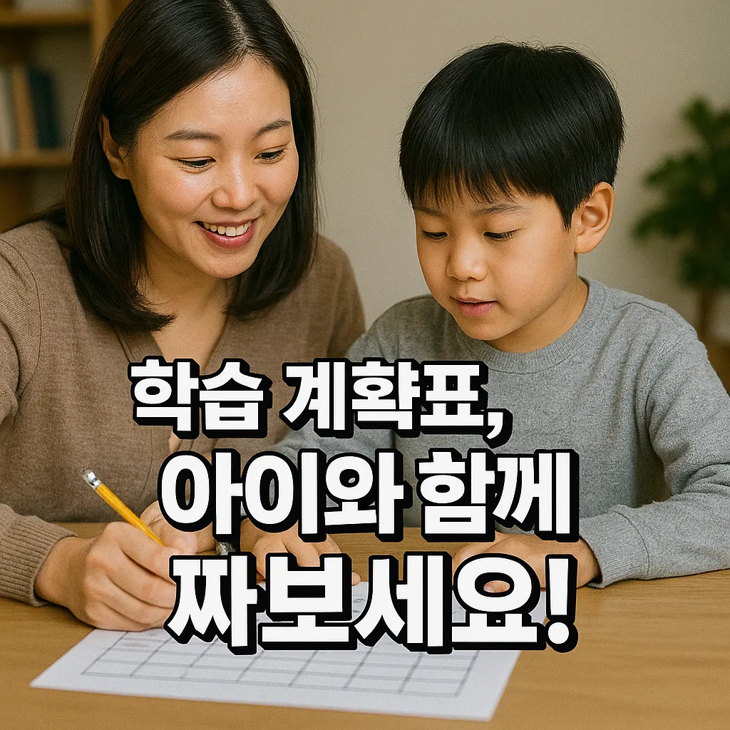 학습 계획표, 아이와 함께 짜는 방법.webp