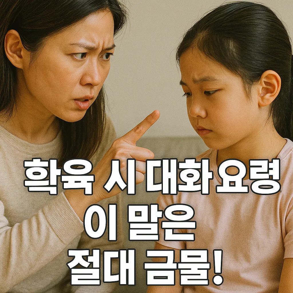 훈육 시 대화 요령, 이 말은 절대 금물!