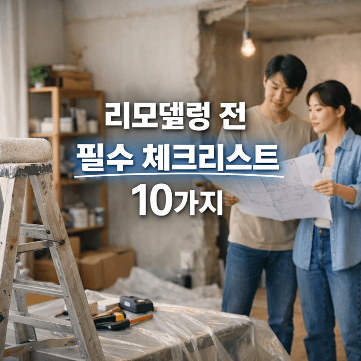 리모델링 전 필수 체크리스트 10가지, 놓치면 후회!