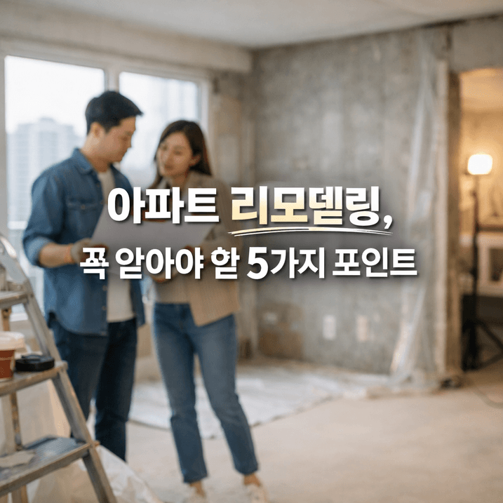 아파트 리모델링 핵심 5가지 포인트, 놓치면 후회할 이유!